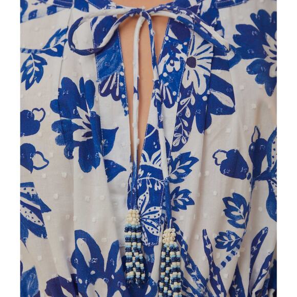 FARM Rio Off-White Flowerful Birds Long Sleeve Mini Dress - Picture 5 of 5